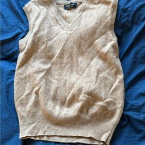 Brooks Brothers Tan Cashmere Sweater Vest